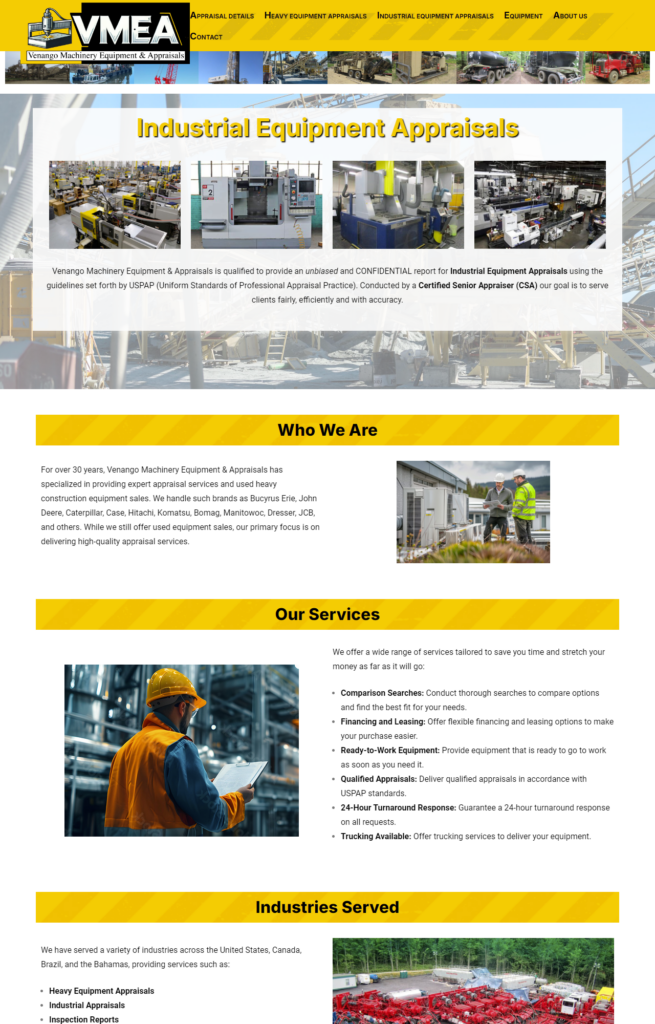 Website Design for VenangoEquipment.com