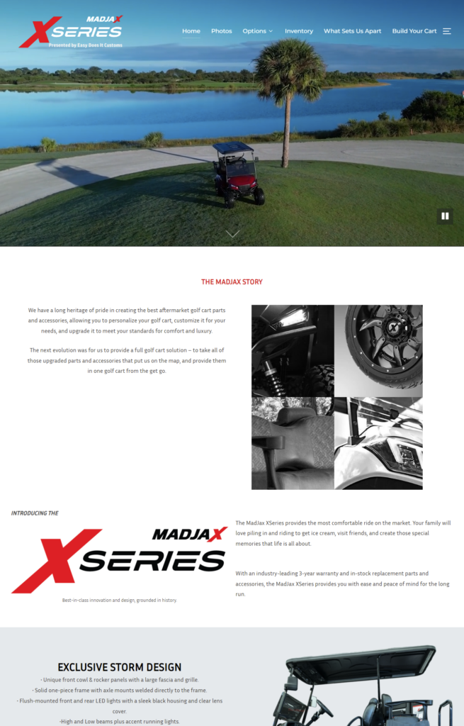 Website Design for XSeriesGolfCart.com